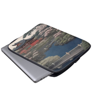 Tempel aan de rivier - Japan Laptop Sleeve