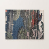 Tempel aan de rivier - Japan Legpuzzel (Horizontaal)