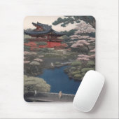 Tempel aan de rivier - Japan Muismat (Met muis)