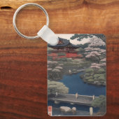 Tempel aan de rivier - Japan Sleutelhanger (Voorkant)
