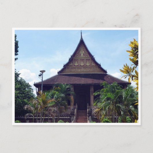 tempel boeddha laos briefkaart (Voorkant)