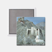 Tempel boven Koninklijk Paleis, Leh, Ladakh, India Magneet (Voorkant / Achterkant)