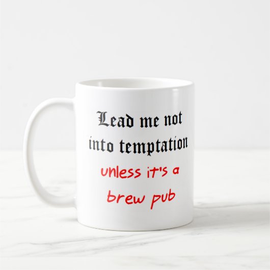 tempel breekt pub koffiemok (Links)