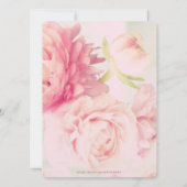 Tempel Huwelijk & Receptie Uitnodiging-pioenen Kaart (Achterkant)