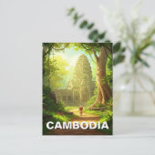 Tempel in Angkor Wat Cambodja Briefkaart (Staand voorkant)