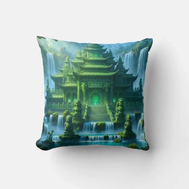 Tempel Kasteel van de Geheime Jade Troon Kussen (Voorkant)