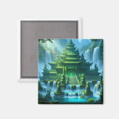 Tempel Kasteel van de Geheime Jade Troon Magneet (Voorkant / Achterkant)
