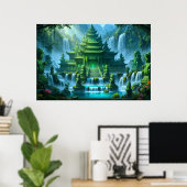 Tempel Kasteel van de Geheime Jade Troon Poster (Thuiskantoor)