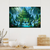 Tempel Kasteel van de Geheime Jade Troon Poster (Keuken)