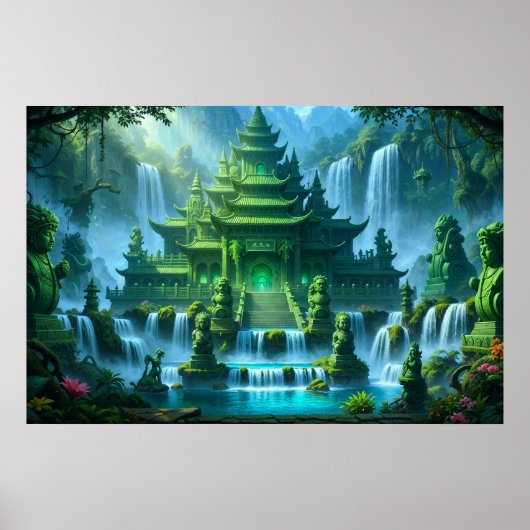 Tempel Kasteel van de Geheime Jade Troon Poster (Voorkant)