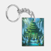 Tempel Kasteel van de Geheime Jade Troon Sleutelhanger (Voorkant Links)