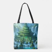 Tempel Kasteel van de Geheime Jade Troon Tote Bag (Achterkant)