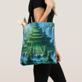 Tempel Kasteel van de Geheime Jade Troon Tote Bag (Dichtbij)