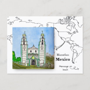 Tempel María Milagrosa, Mazatlán, Mexico Briefkaart