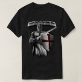 Tempel niet het machtige Man om zijn zwaardknig te T-shirt (Design voorkant)