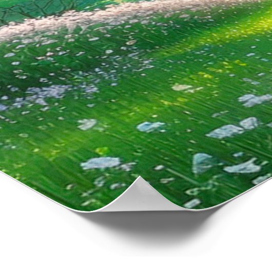 Tempel tussen de bomen poster (Hoek)