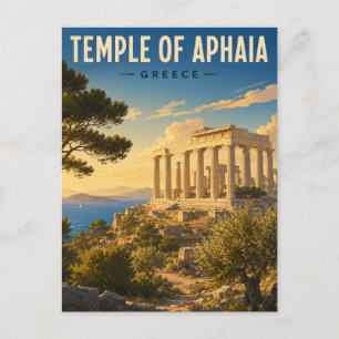 Tempel van Aphaia, Eiland Aegina Griekenland Briefkaart
