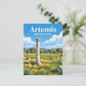 Tempel van Artemis Turkije Briefkaart (Staand voorkant)