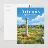 Tempel van Artemis Turkije Briefkaart (Voorkant / Achterkant)