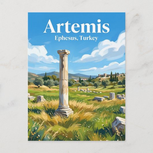 Tempel van Artemis Turkije Briefkaart (Voorkant)