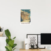 Tempel van Artemis Zeven Wereldwonderen Kunst Poster (Thuiskantoor)