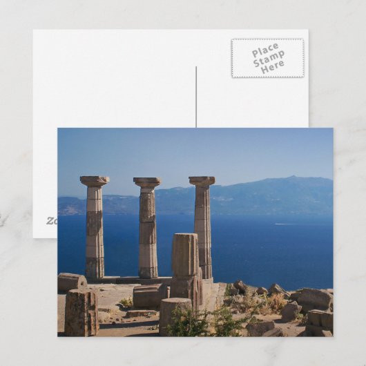 tempel van Athena / ASSOS - Turkije Briefkaart (Voorkant / Achterkant)