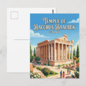 Tempel van Bacchus Libanon Briefkaart (Voorkant / Achterkant)