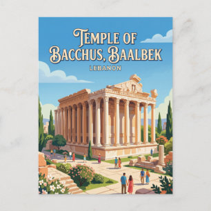 Tempel van Bacchus Libanon Briefkaart