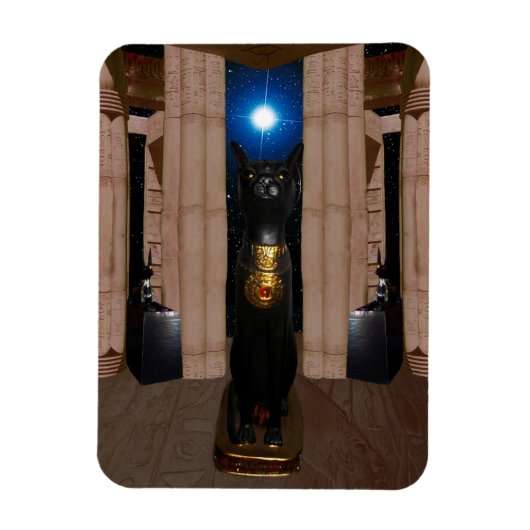 Tempel van Bastet fotomagneet Magneet (Verticaal)