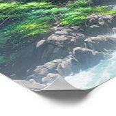 Tempel van de Bergstroom Poster (Hoek)