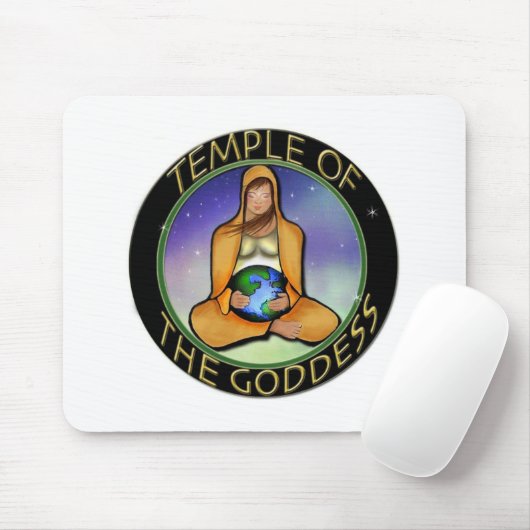 Tempel van de godin-Logo Muismat (Met muis)