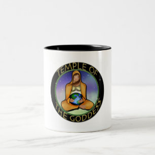 Tempel van de godin-Mok Tweekleurige Koffiemok