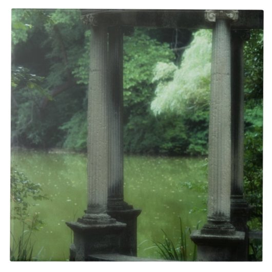 Tempel van de liefde bij de oude Westbury Gardens Tegeltje (Voorkant)