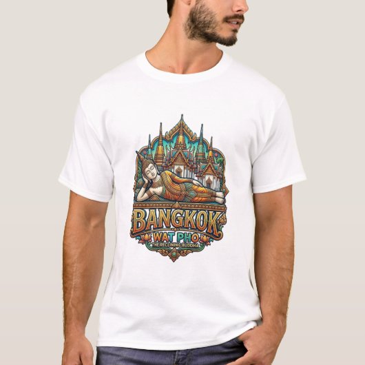 TEMPEL VAN DE LIGGENDE BOEDDHA WAT PHO T-SHIRT (Voorkant)
