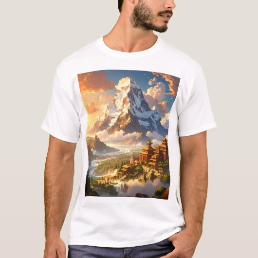 Tempel van de Rustige Pieken T-shirt (Voorkant)