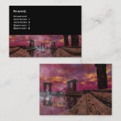 TEMPEL VAN DE WATER Red Paars Black Sci-Fi Visitekaartje (Voorkant / Achterkant)