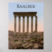 Tempel van de Zon in Baalbek Poster (Voorkant)