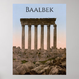 Tempel van de Zon in Baalbek Poster