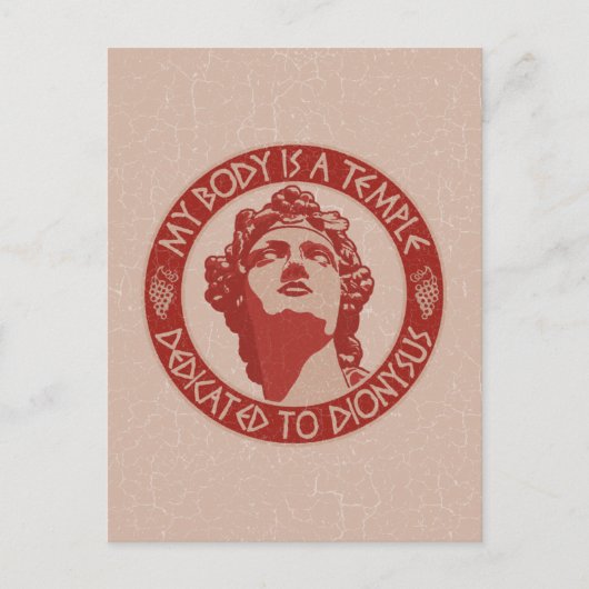 Tempel van Dionysus Briefkaart (Voorkant)
