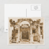 Tempel van Hadrian in VINTAGE FOTO Ephesus Briefkaart (Voorkant / Achterkant)