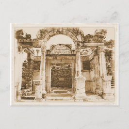 Tempel van Hadrian in VINTAGE FOTO Ephesus Briefkaart