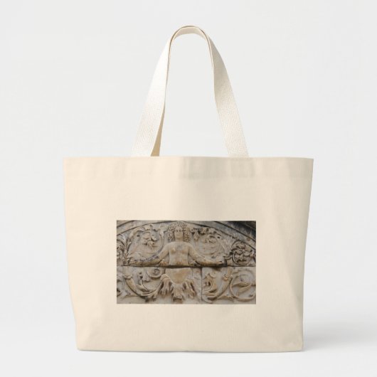 Tempel van Hadrianos, MEDUSA - Afbeelding van Medu Grote Tote Bag (Voorkant)