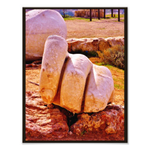 Tempel van Hercules Hand Foto Afdruk