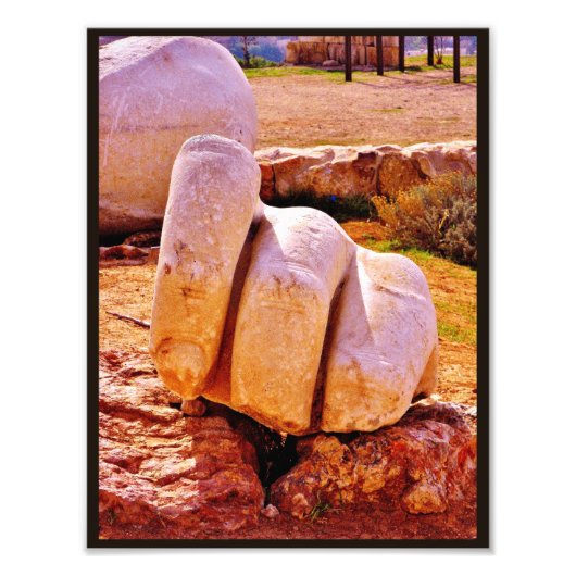 Tempel van Hercules Hand Foto Afdruk (Voorkant)