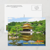 Tempel van het Gouden Pavilion, Kyoto, Japan Briefkaart (Voorkant / Achterkant)