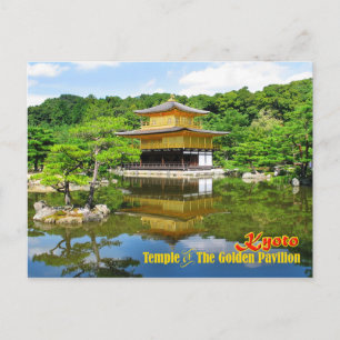 Tempel van het Gouden Pavilion, Kyoto, Japan Briefkaart