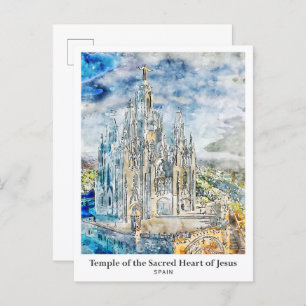 Tempel van het Heilige Hart van Jezus Reizen Briefkaart