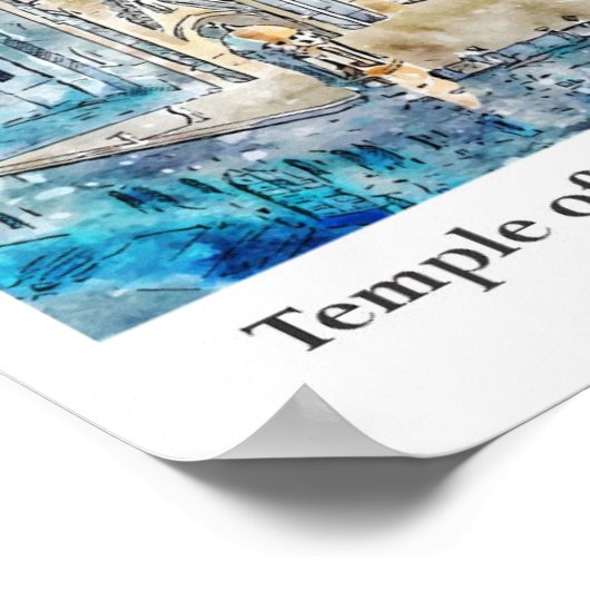 Tempel van het Heilige Hart van Jezus Reizen Poster (Hoek)