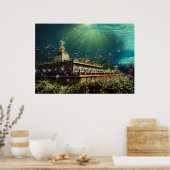 tempel van het koraalrif - Poster (Keuken)