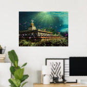 tempel van het koraalrif - Poster (Thuiskantoor)